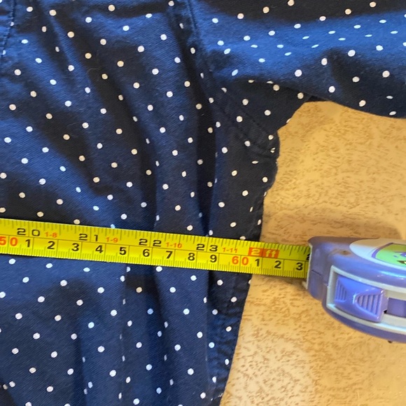 Men’s polka dot blue casual button down mens size XXL preppy organic cotton - Picture 7 of 9